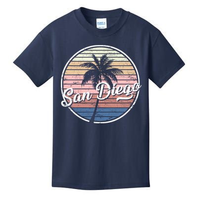 San Diego Palm Tree Vintage Retro Kids T-Shirt
