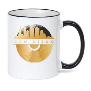 San Diego Vinyl Skyline 11oz Black Color Changing Mug