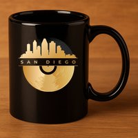 San Diego Vinyl Skyline 11oz C Handle Ceramic Mug