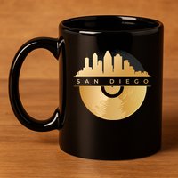 San Diego Vinyl Skyline 11oz C Handle Ceramic Mug