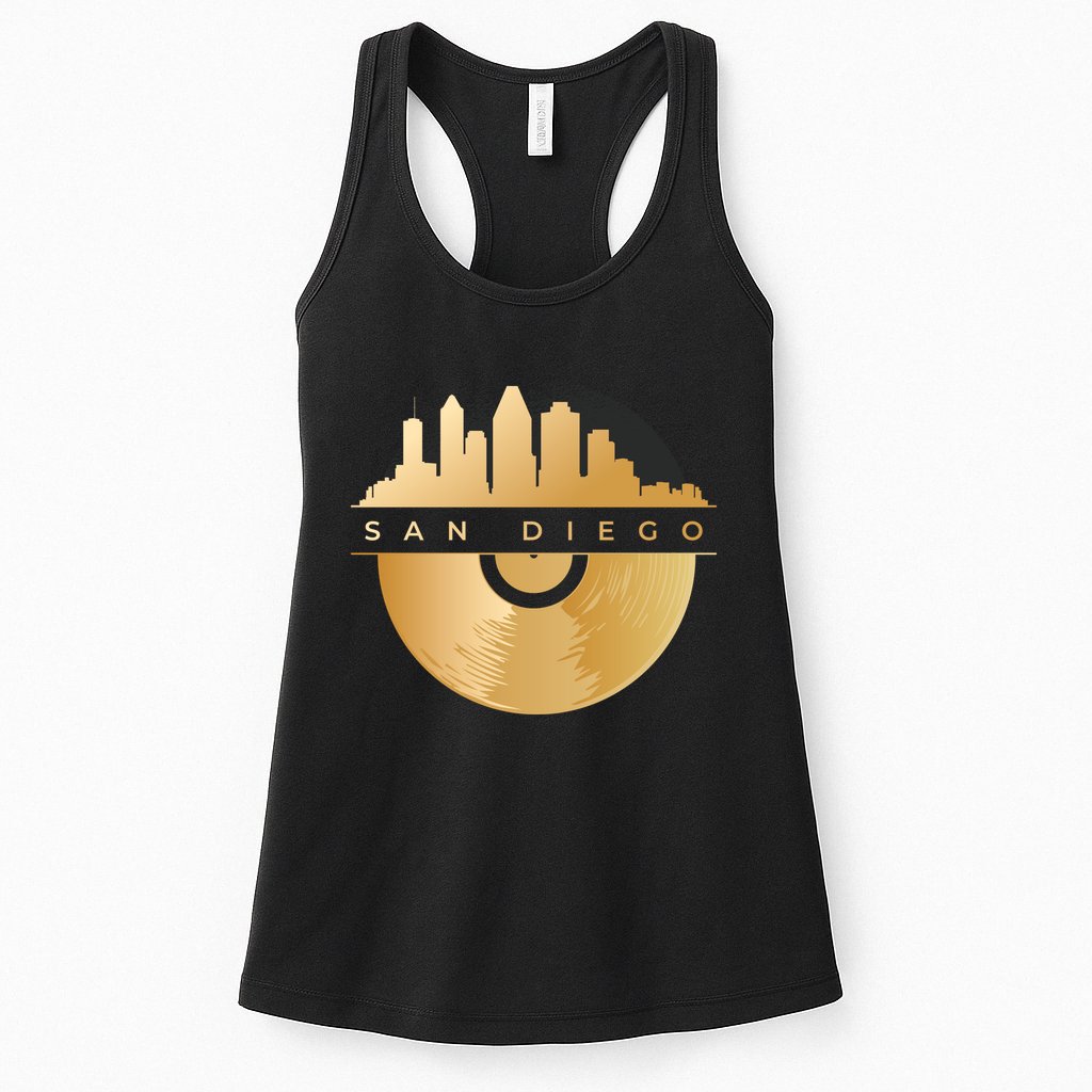 San Diego Vinyl Skyline Womens Tank Top