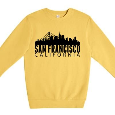 San Francisco California Skyline Premium Crewneck Sweatshirt