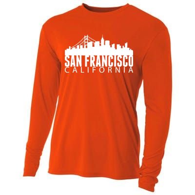 San Francisco California Skyline Cooling Performance Long Sleeve Crew