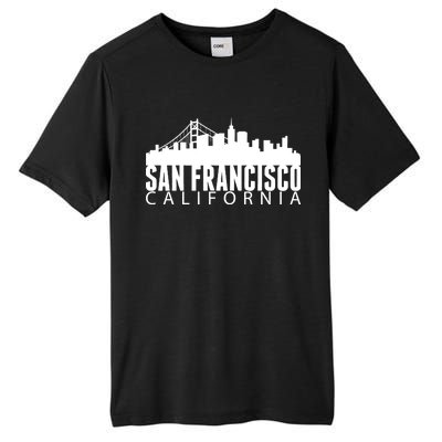 San Francisco California Skyline Tall Fusion ChromaSoft Performance T-Shirt