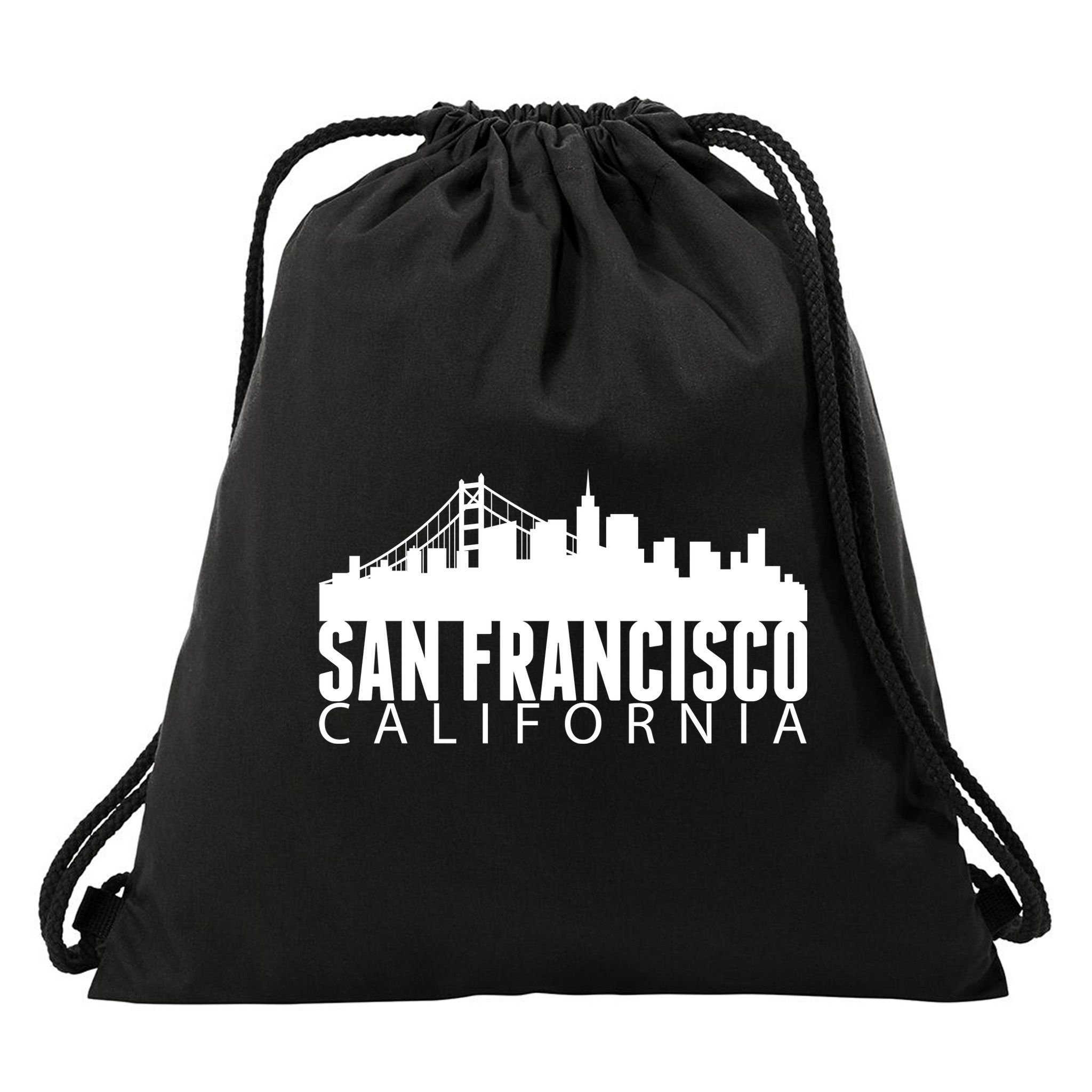 San Francisco California Skyline Drawstring Bag