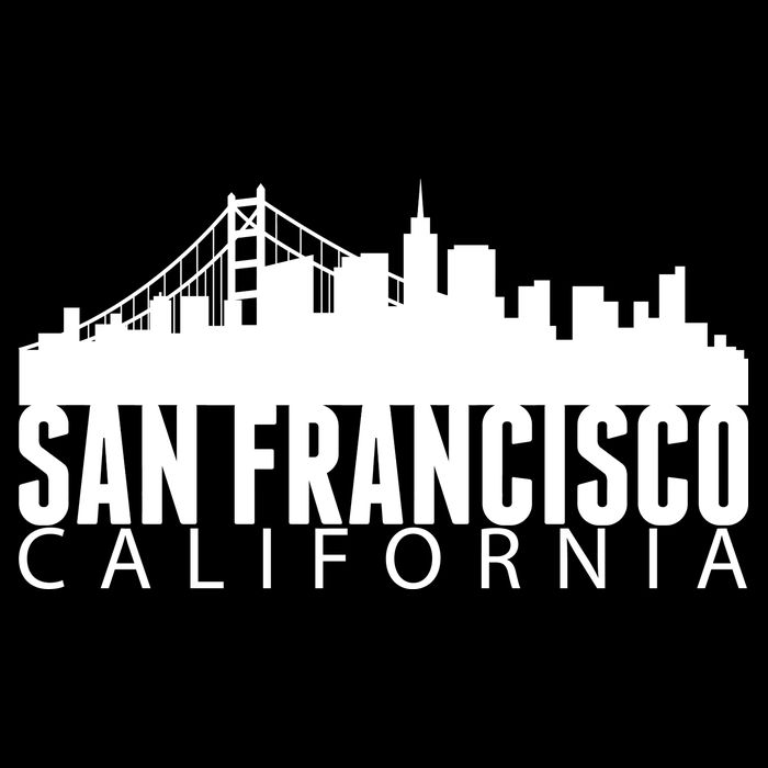 San Francisco California Skyline Drawstring Bag