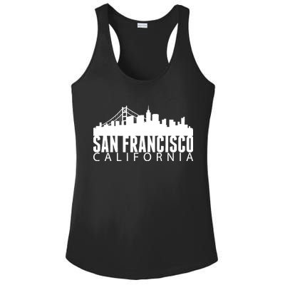 San Francisco California Skyline Ladies PosiCharge Competitor Racerback Tank