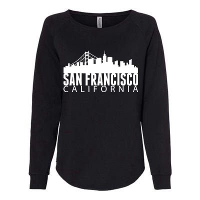 San Francisco California Skyline Womens California Wash Sweatshirt