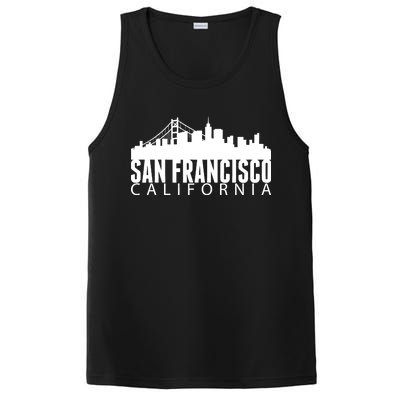 San Francisco California Skyline PosiCharge Competitor Tank