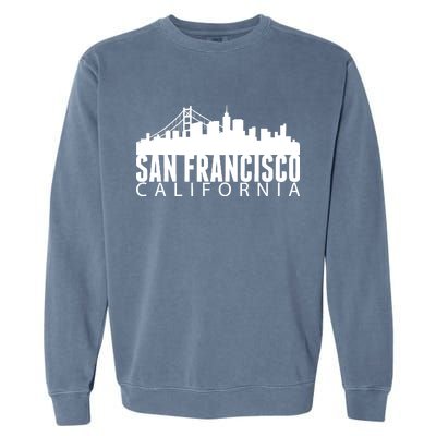 San Francisco California Skyline Garment-Dyed Sweatshirt