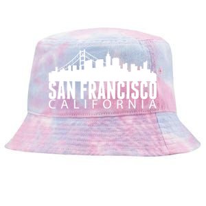 San Francisco California Skyline Tie-Dyed Bucket Hat