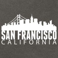 San Francisco California Skyline Cotton Canvas Backpack