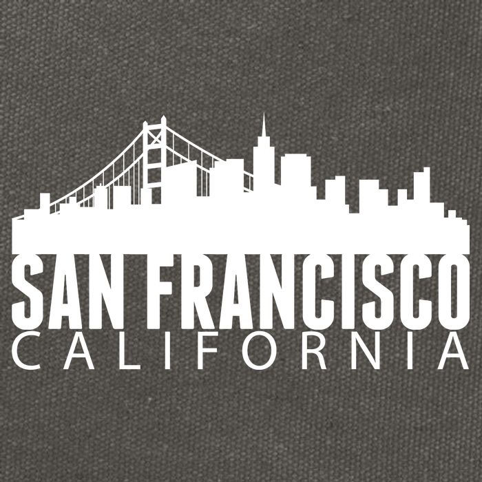 San Francisco California Skyline Cotton Canvas Backpack