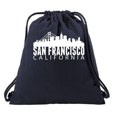 San Francisco California Skyline Drawstring Bag