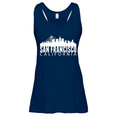 San Francisco California Skyline Ladies Essential Flowy Tank