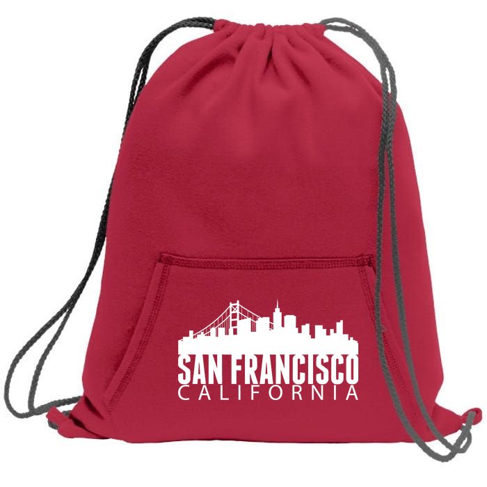 San Francisco California Skyline Sweatshirt Cinch Pack Bag