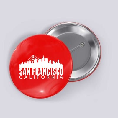 San Francisco California Skyline Button