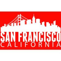 San Francisco California Skyline Bumper Sticker