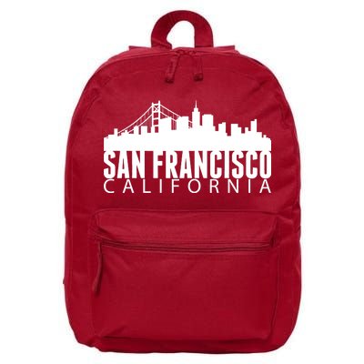 San Francisco California Skyline 16 in Basic Backpack