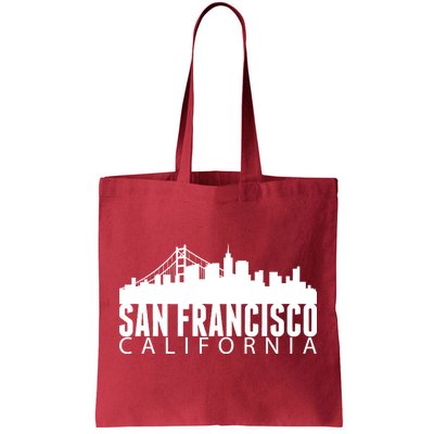 San Francisco California Skyline Tote Bag