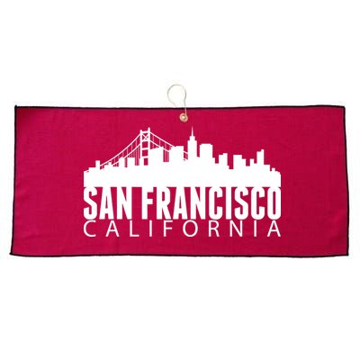 San Francisco California Skyline Large Microfiber Waffle Golf Towel