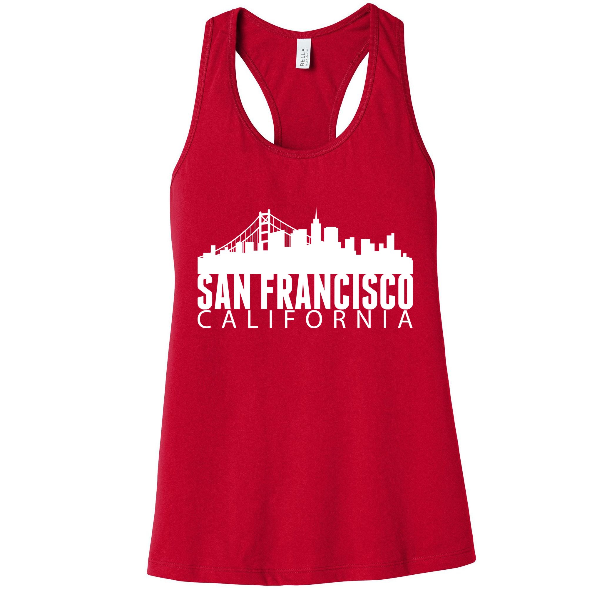 San Francisco California Skyline Womens Tank Top