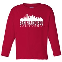 San Francisco California Skyline Toddler Long Sleeve Shirt