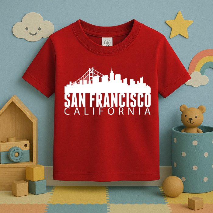 San Francisco California Skyline Toddler T-Shirt
