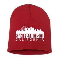 San Francisco California Skyline Short Acrylic Beanie