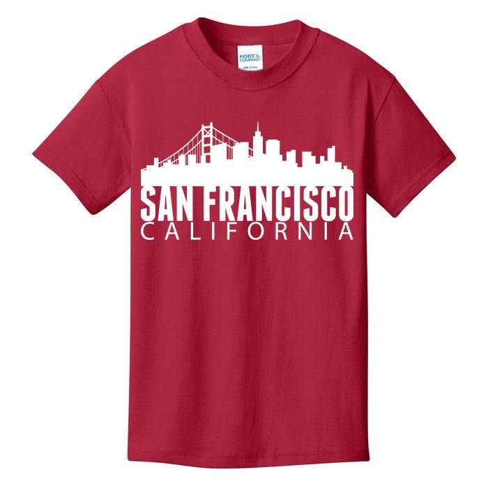 San Francisco California Skyline Kids T-Shirt