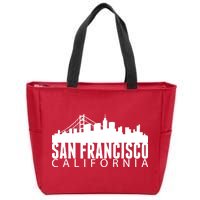 San Francisco California Skyline Zip Tote Bag