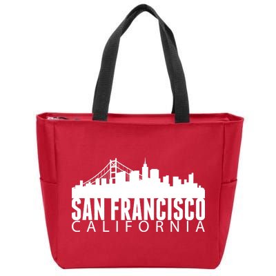 San Francisco California Skyline Zip Tote Bag