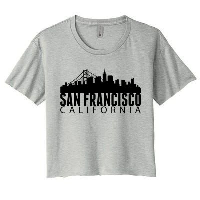 San Francisco California Skyline Women's Crop Top Tee