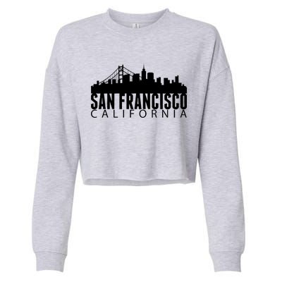 San Francisco California Skyline Cropped Pullover Crew