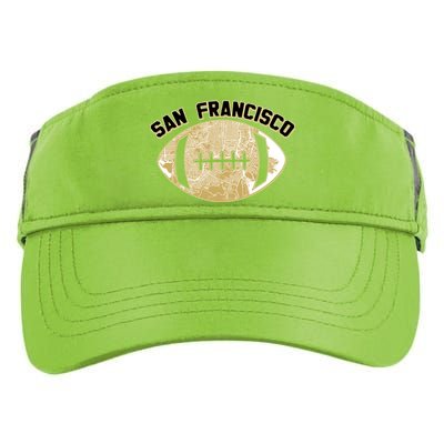 San Francisco Fan Map Football Adult Drive Performance Visor