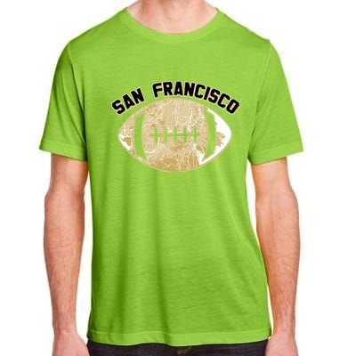 San Francisco Fan Map Football Adult ChromaSoft Performance T-Shirt