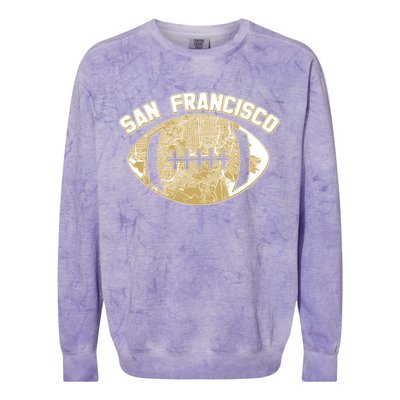 San Francisco Fan Map Football Colorblast Crewneck Sweatshirt