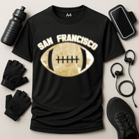 San Francisco Fan Map Football Cooling Performance Crew T-Shirt