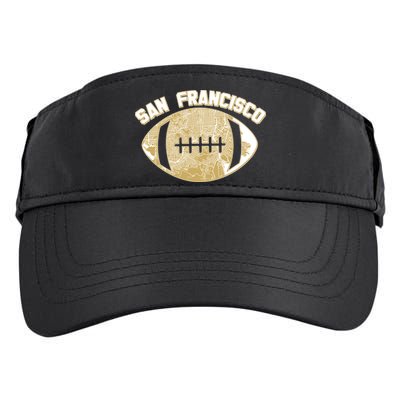 San Francisco Fan Map Football Adult Drive Performance Visor