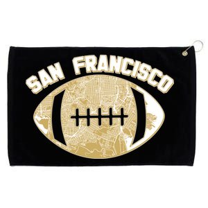 San Francisco Fan Map Football Grommeted Golf Towel