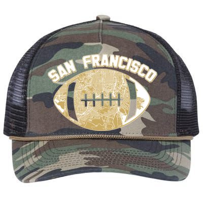 San Francisco Fan Map Football Retro Rope Trucker Hat Cap