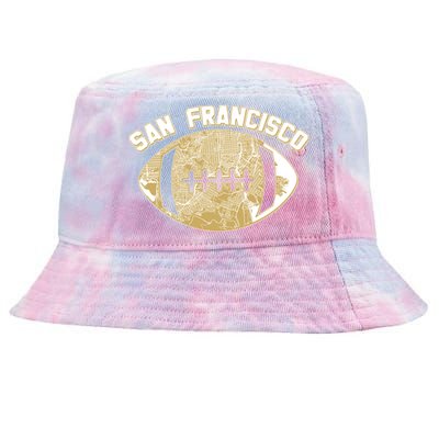 San Francisco Fan Map Football Tie-Dyed Bucket Hat