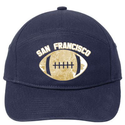 San Francisco Fan Map Football 7-Panel Snapback Hat