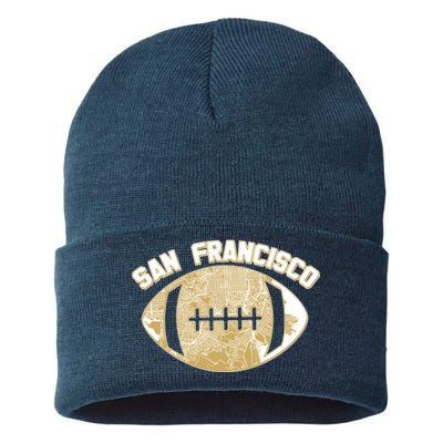 San Francisco Fan Map Football Sustainable Knit Beanie