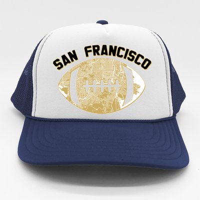 San Francisco Fan Map Football Trucker Hat