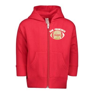 San Francisco Fan Map Football Toddler Zip Fleece Hoodie