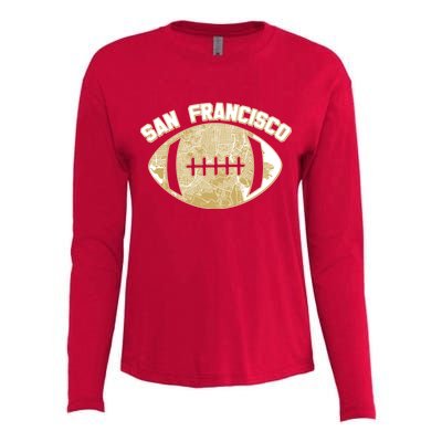 San Francisco Fan Map Football Womens Cotton Relaxed Long Sleeve T-Shirt