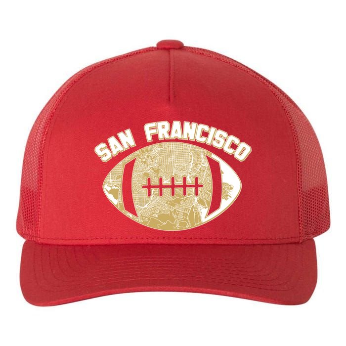 San Francisco Fan Map Football Yupoong Adult 5-Panel Trucker Hat