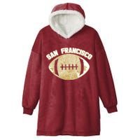 San Francisco Fan Map Football Hooded Wearable Blanket