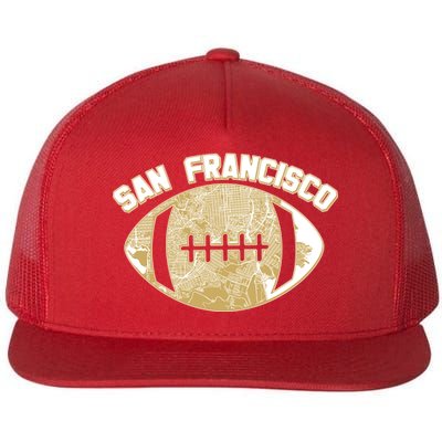 San Francisco Fan Map Football Flat Bill Trucker Hat